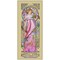 Moet Chandon Pink Gown by Alphonse Mucha Counted Cross Stitch Pattern